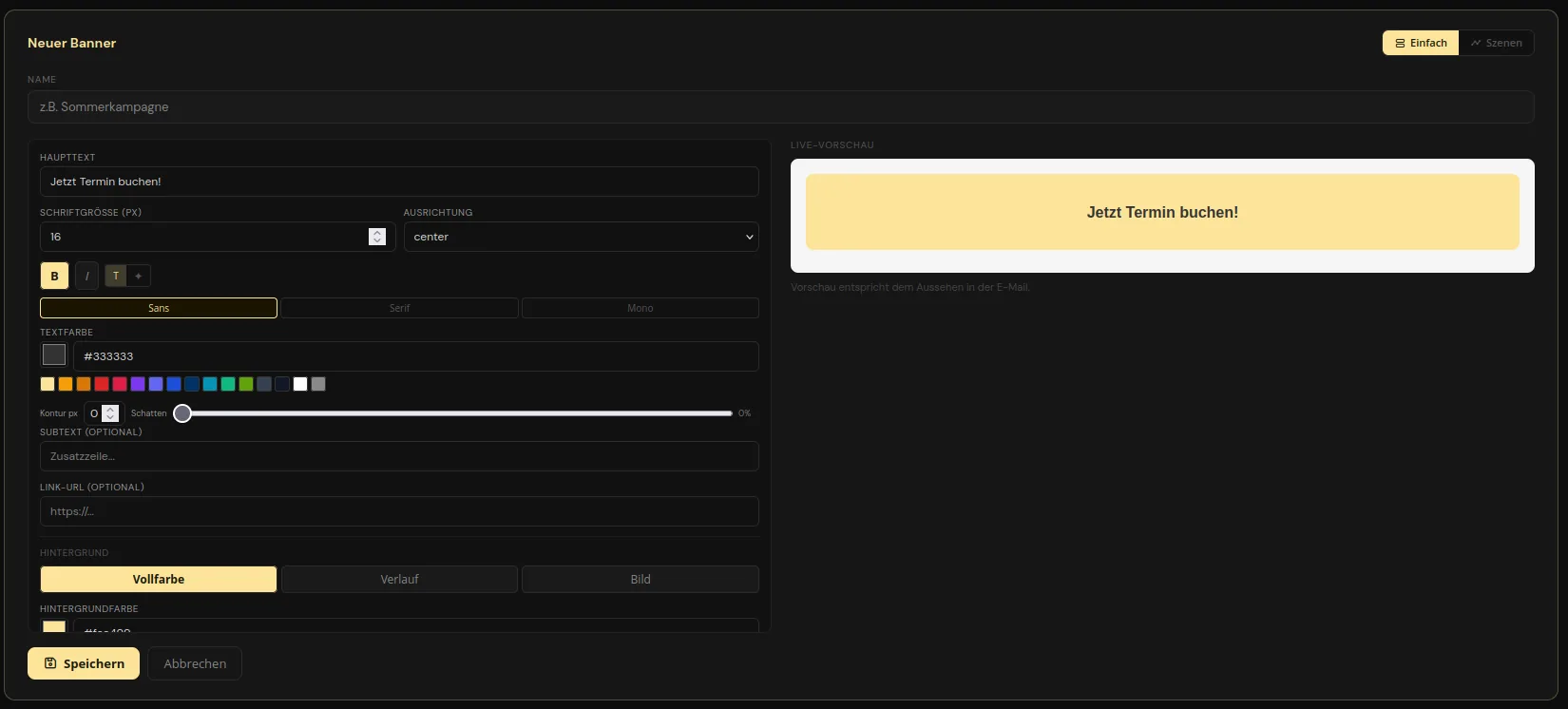 Banner-Editor von Signaturmonster